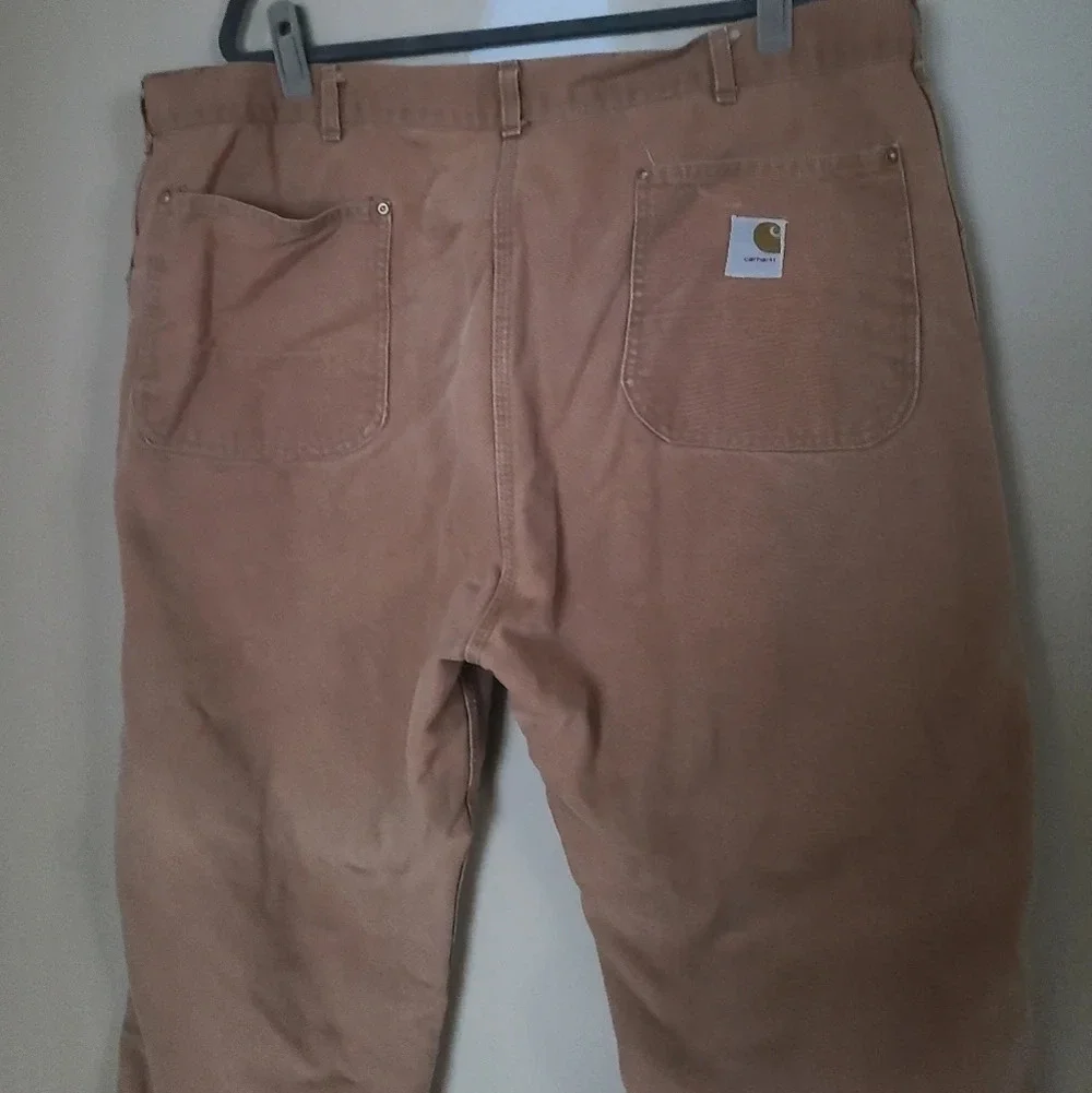 Carhartt Vintage tan Utility work pants quilted lined canvas sz.46×32
